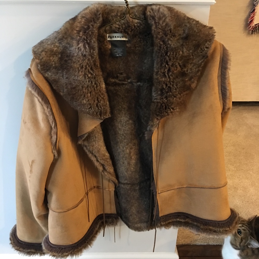 Faux shearling/fur coat